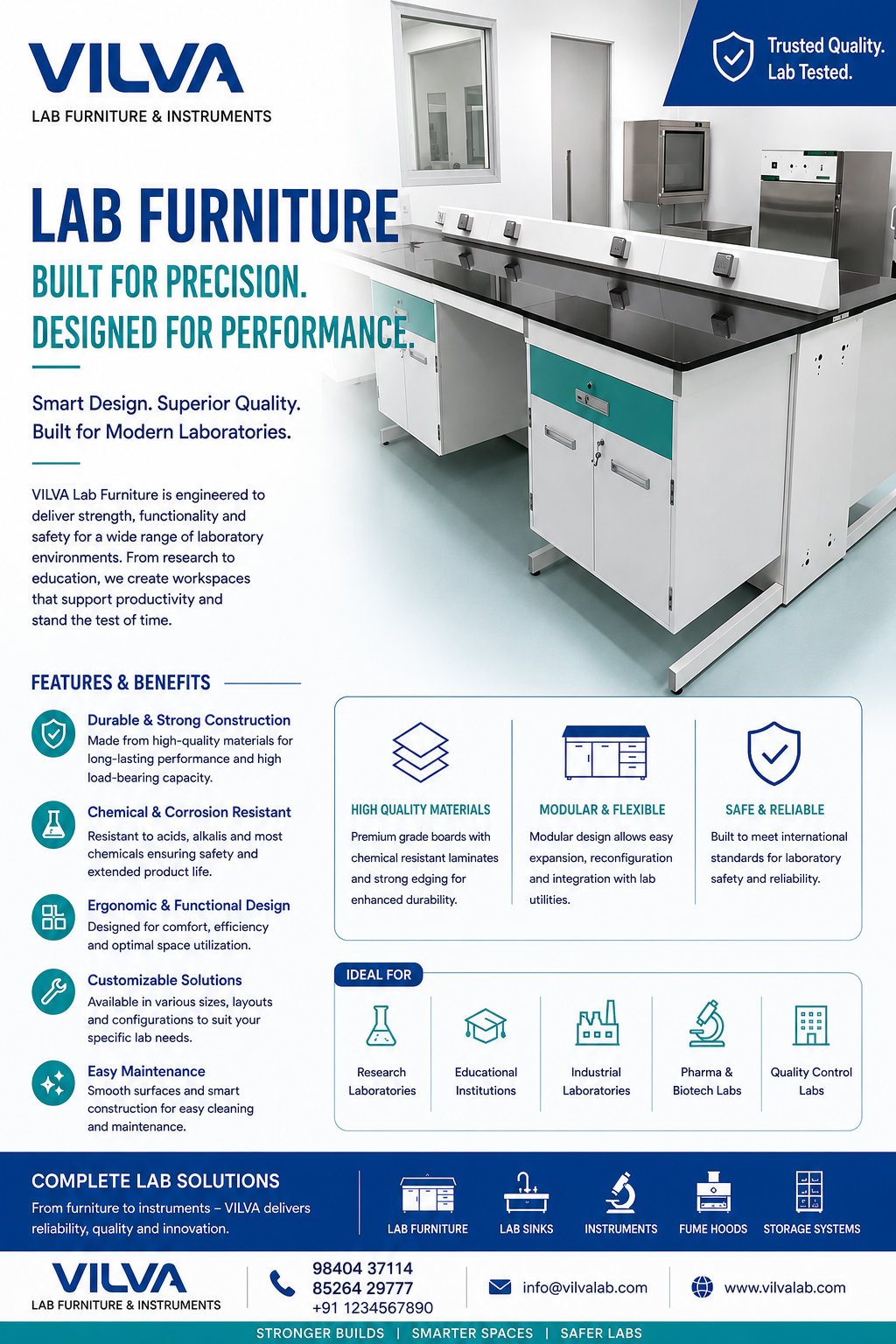 Modern Microbiology Lab Furniture Setup