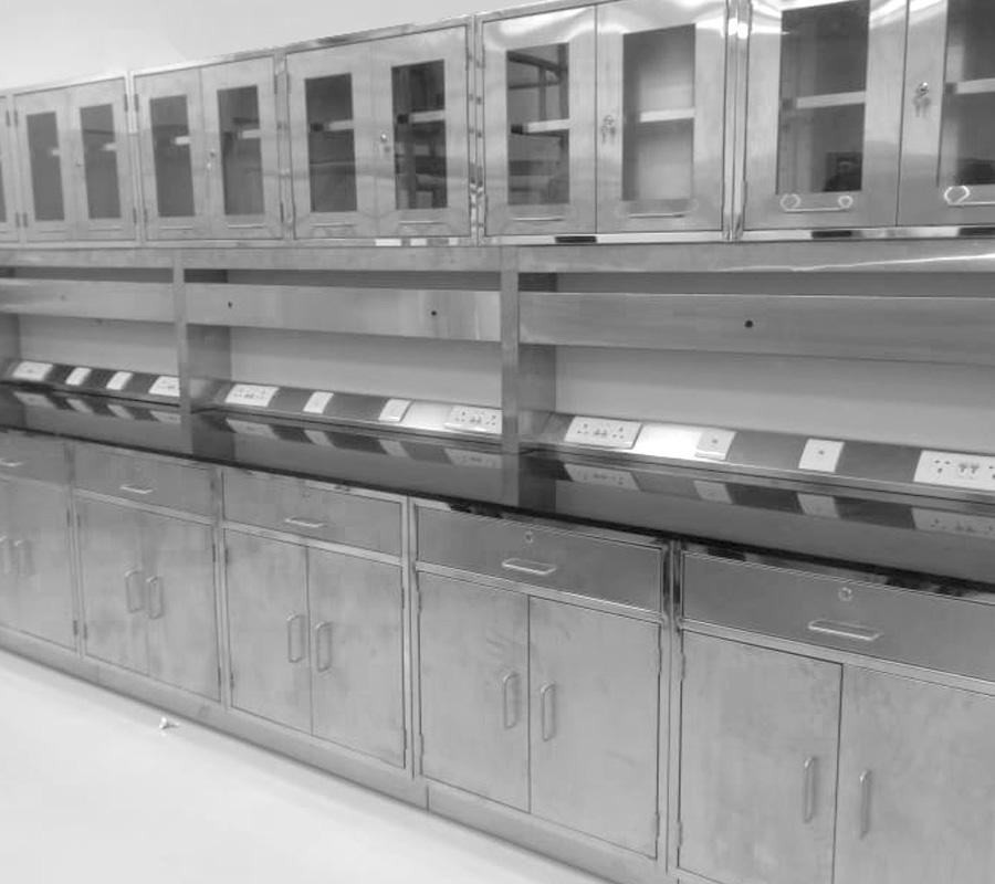 Modern Modular Cleanroom Furniture Setup